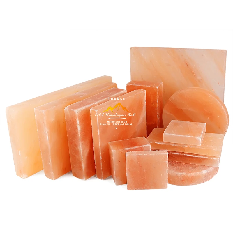 Hot Sales Barbecue Crystal Salt Plate Himalayan Rock Natural Pink Himalayan Salt Bricks For Cooking