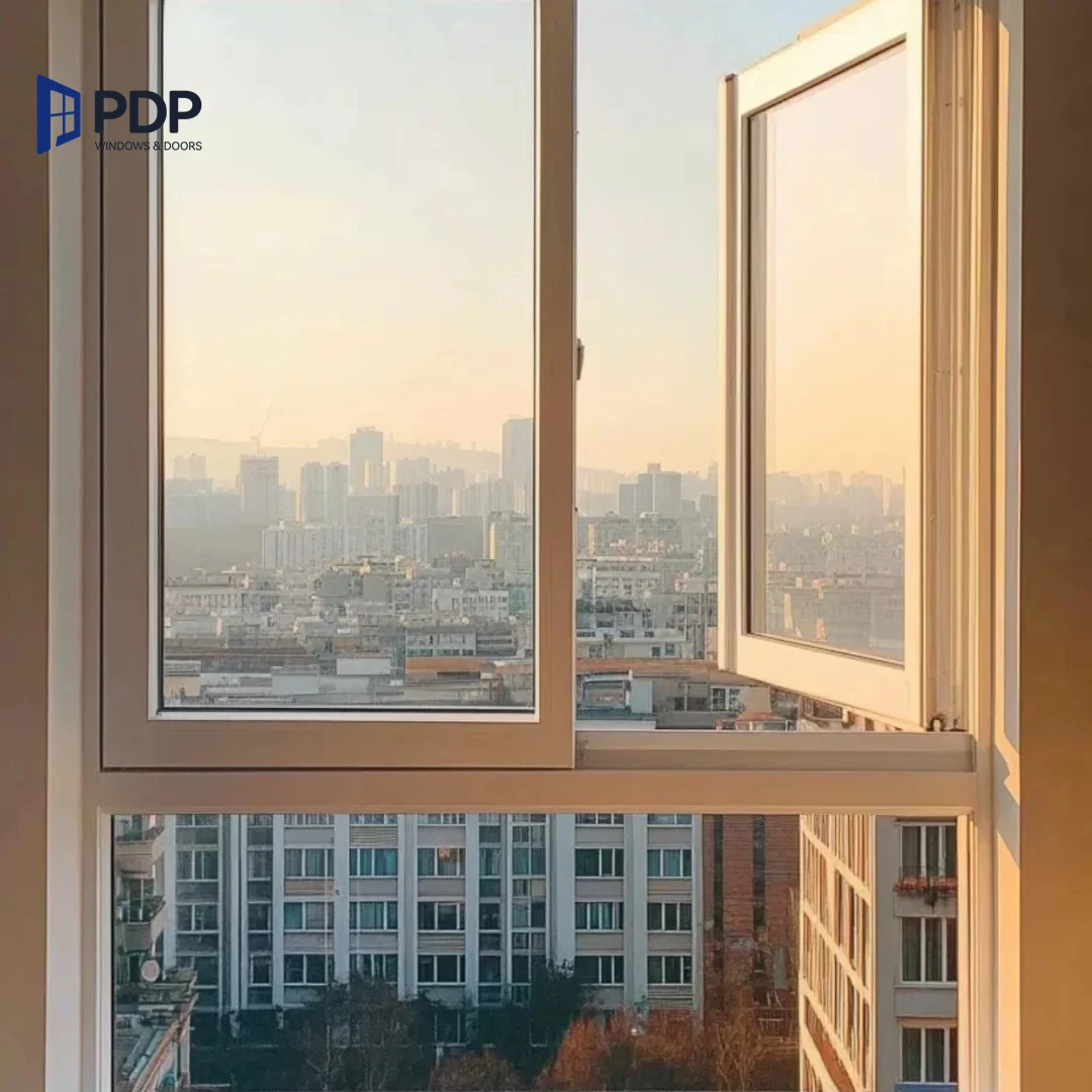 Modern Design Swing Style Aluminum Windows Soundproof and Water Resistant with Thermal Insulation for Door Application