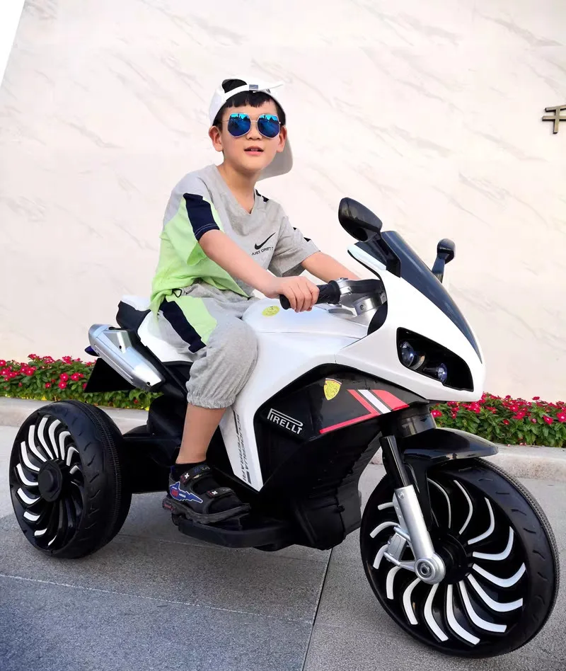 130CM Big 12/24V Battery 540W Dual Motors Drive Three Wheels Motorcycle Ride on Toys Children electric car