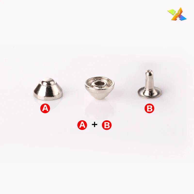 wholesale in stock garment metal brass silver custom spike rivet for shoe repair