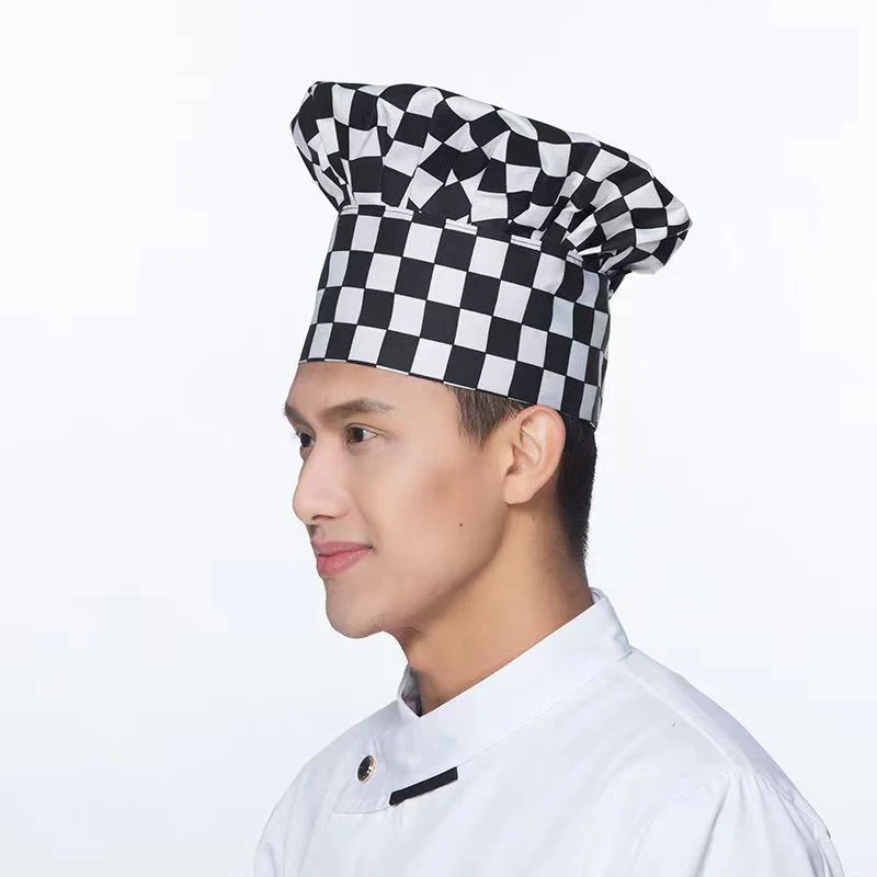 Elastic Adjustable Uniform Baker Kitchen Cooking Cotton Chef Hat