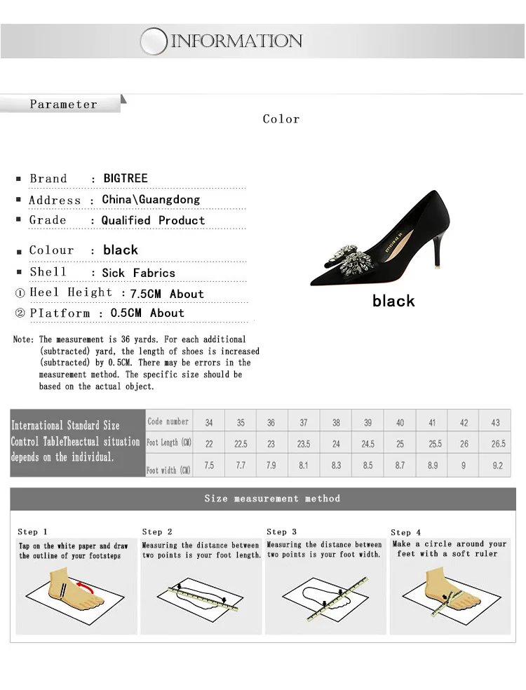 New Women Pumps Luxury Silk Satin Rhinestone Bowknot Buckle Shoe Wrap-toe Shallow High Heel Pumps For Ladies Party Banquet Shoes