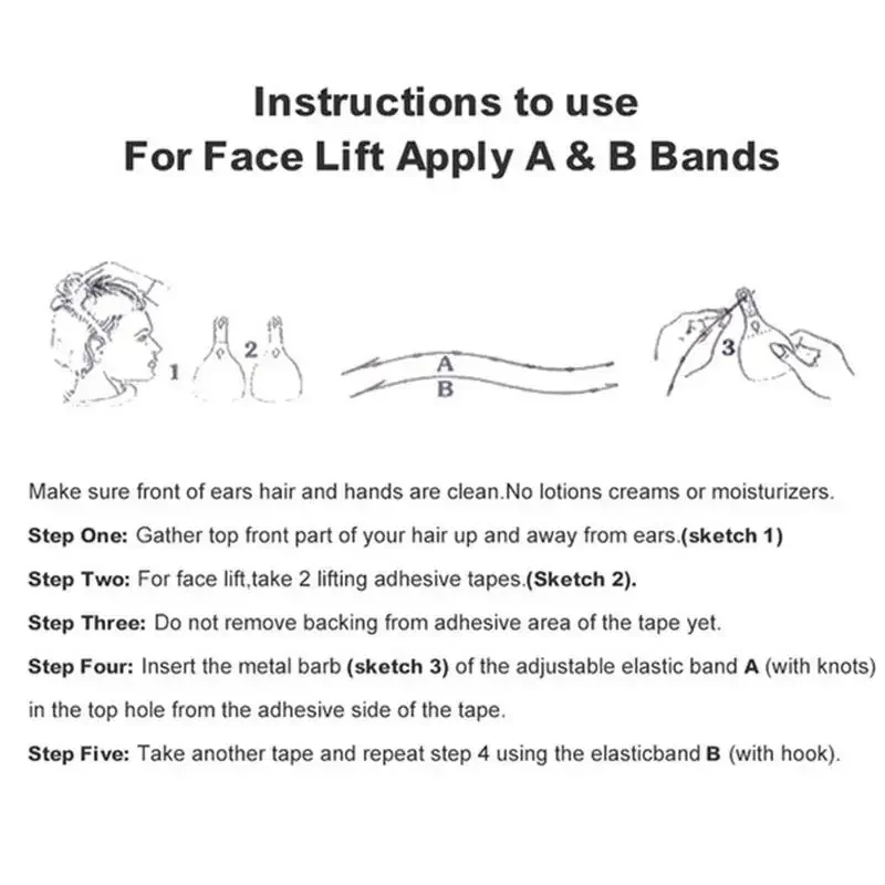 facial line wrinkle flabby skin V shape patch bands kit slimming tools neck chin instant invisible face lifting tape