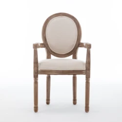 Oak louis chairs dining room wooden armrest dining room chairs with arms