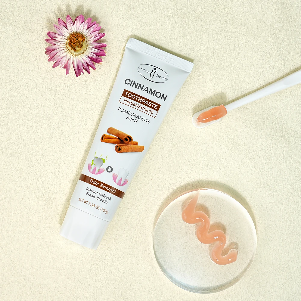 Aichun Herbal Wholesale 100g Cinnamon Mint Toothpaste Instant Refresh Odor Removal Fresh Breath Teeth Paste Cool Mint Toothpaste