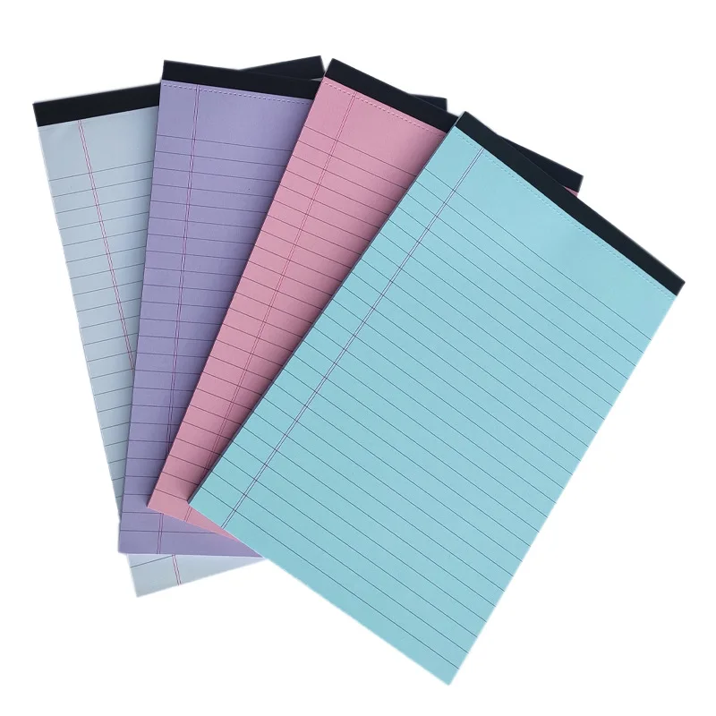 Hot sale Colorful Note Pads To Do List Legal Pad Writing Notebook Double Side Printed Lined  tear off Notepads