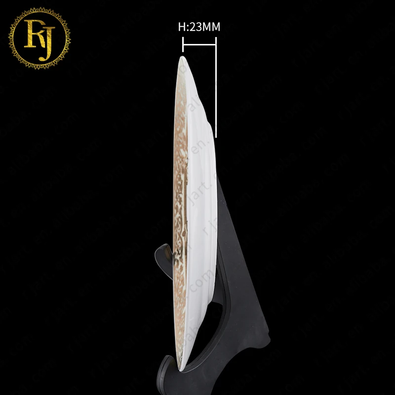 Muslim Delicate Pattern Design Ceramic Dinner Plate Kazak Skidki Chinni Idishlar Posuda Luxury Gold Bone China Dinnerware Sets