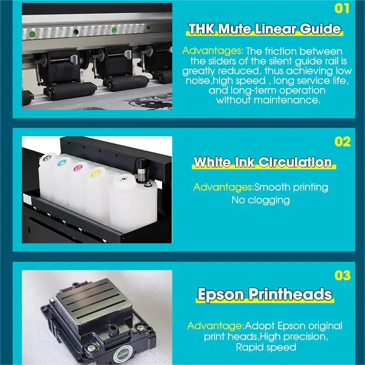 XinFlying automatic easy to operate 60cm dtf printer with 4 pcs i3200 printhead honson board and 5 years remote warranty