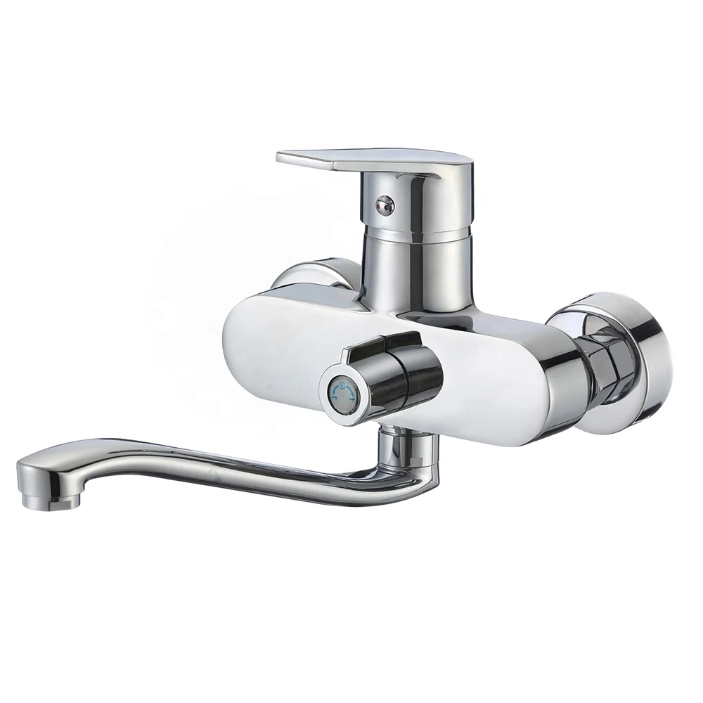 B0078-B  Chrome finish bath shower faucet single handle zinc wall mounted bath mixer tap
