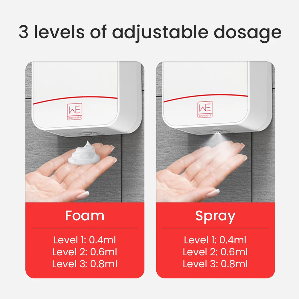 Electric Infrared Sensor Foam Soap Dispensing Machine Touchless Liquid Soap Dispenser Wall Mount Automatic Foam Soap Dispenser