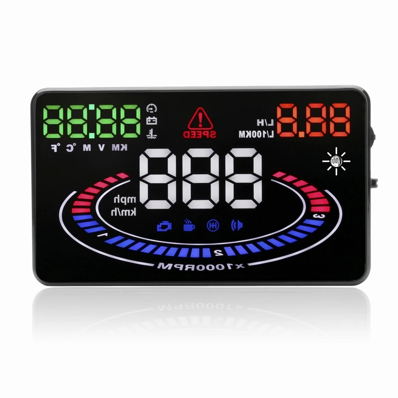 
New Design 5.5 Inch Screen Car Electronic Speedometer HUD Head Up Display Speed Alarm OBD2 
