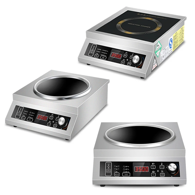 Wok stove 1800w 3500w commercial induction cooker cooktop electric flat concave with plate. single watt 110 120v 220 CE ETL UL