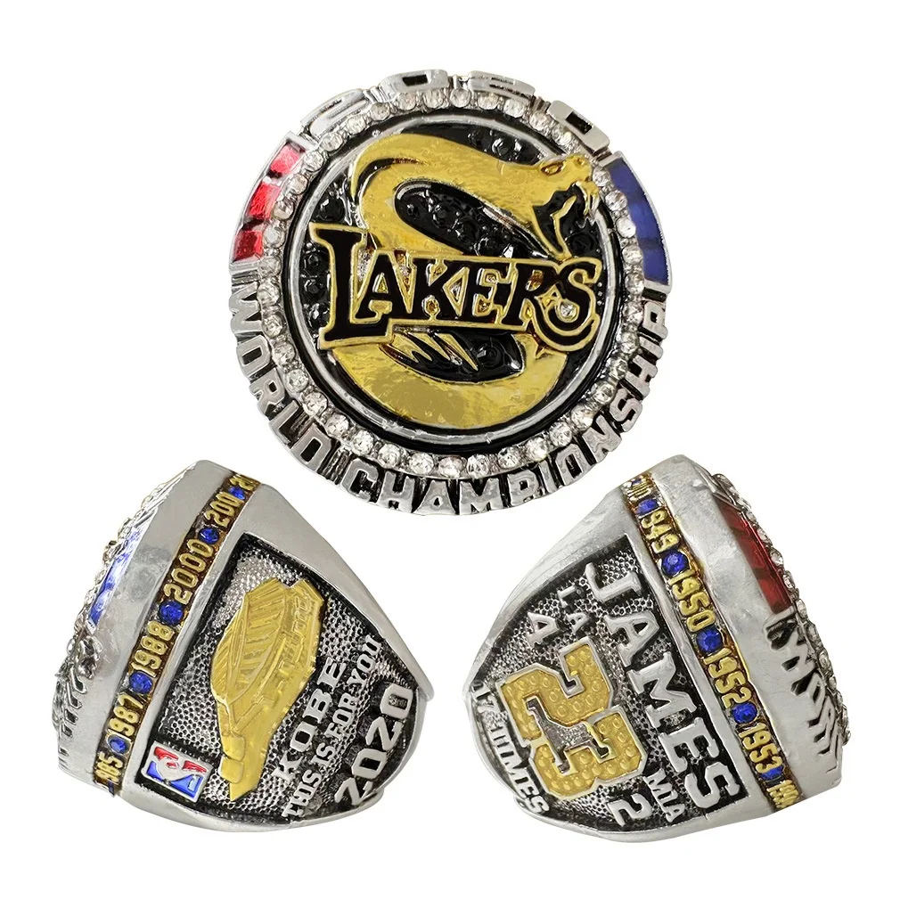 Лидер продаж Кольцо чемпионата Lakers LeBron James 2020 из сплава NB со стразами