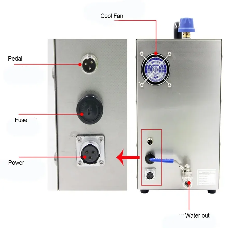 2L Steam Cleaner 1300W Small Steam Cleaning Machine Jet Jewelry Electroplating Polishing Machines Gold Tools