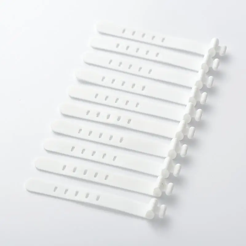 Colorful Silicone Strap Bobbin Winder Tie Cable Organizer Soft Earphones USB Cable Holder Organizer