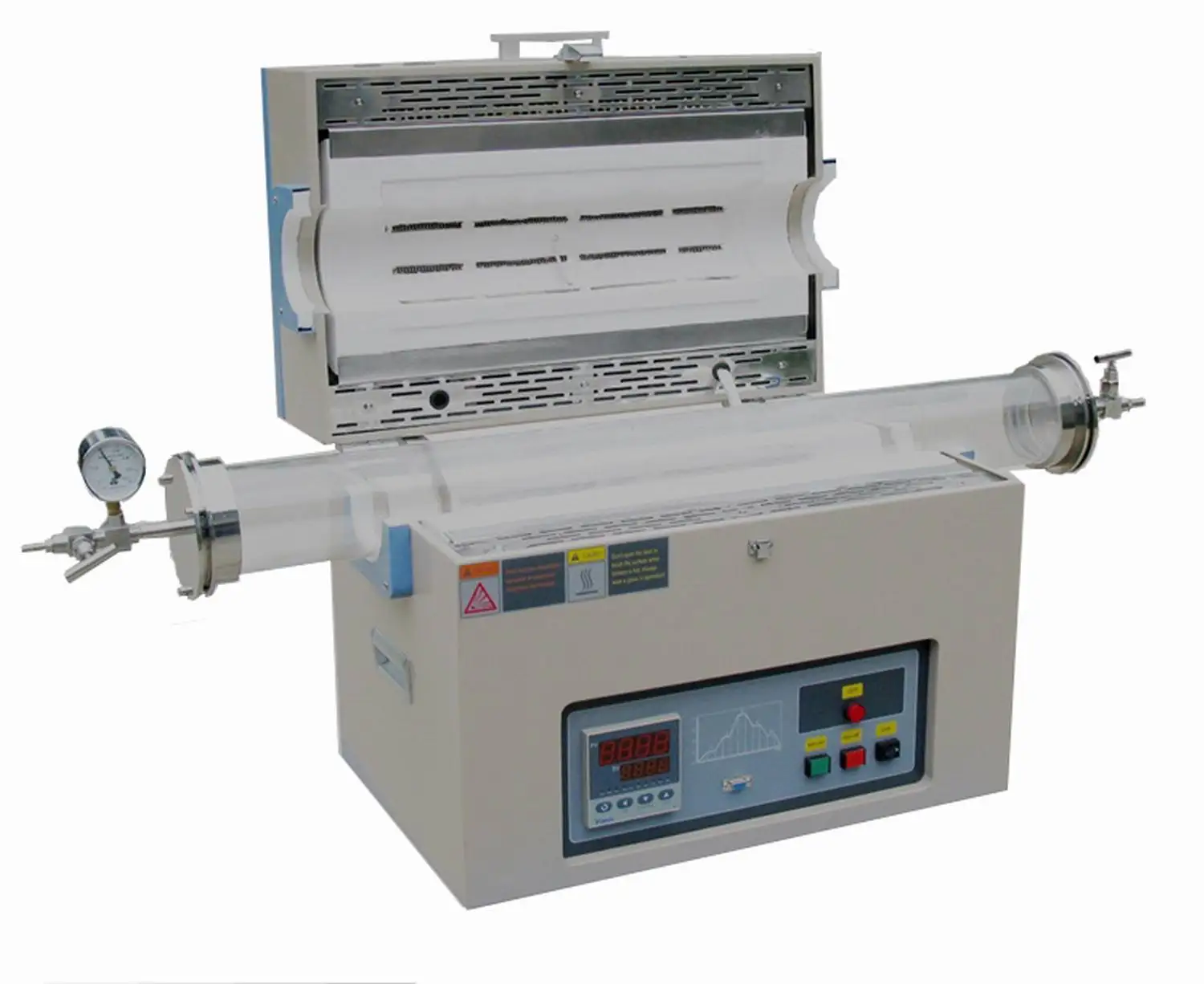 1200C laboratory vacuum quartz tube furnace