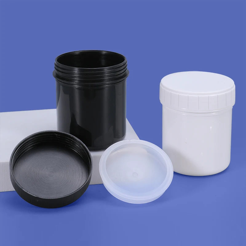 300 ml 400 ml 500 ml White Containers Plastic Jar With Screw Tops and Inner Security Seal