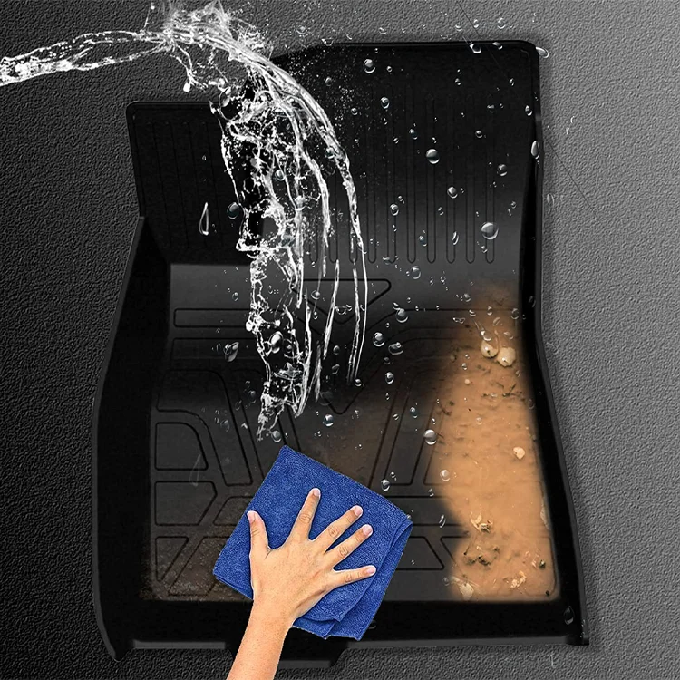 All Weather Floor Mats for Nissan Rogue 2021-2024 3D TPE Rubber Liner 3PCS Set