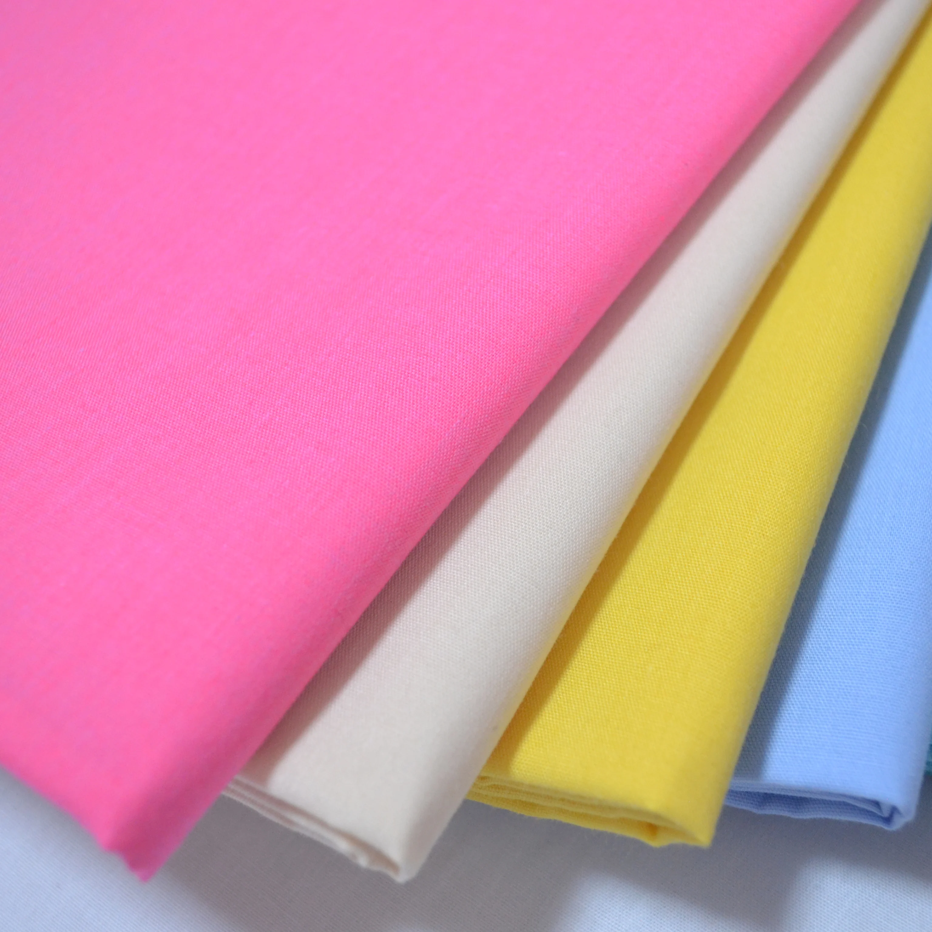 high quality 100% polyester men women shirting material summer cloth plain woven make shirt fabric