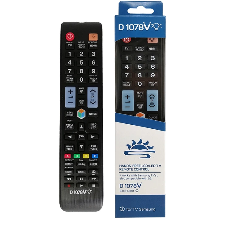 
Hot type TV remote D1078V for SAMSUNG TV control remote with light bulbfor LCD/LED remote control 