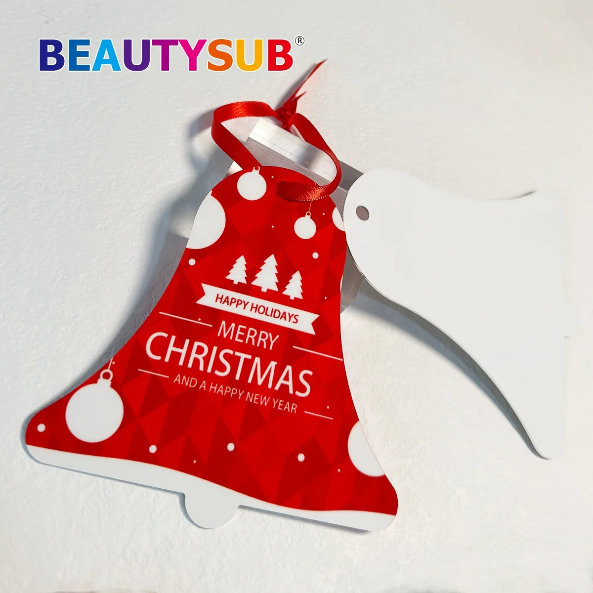 BEAUTYSUB Longstar HD сублимационный алюминиевый орнамент Белый теплообмен фотопечатные заготовки с металлическим покрытием вырезанные маршрутизатором ЧПУ