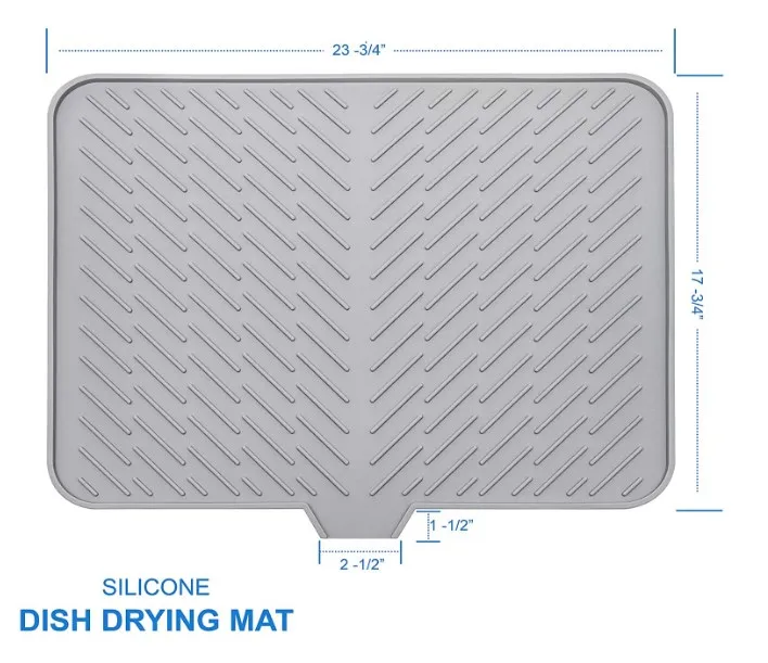2022 новый силиконовый коврик для сушки посуды большой размер