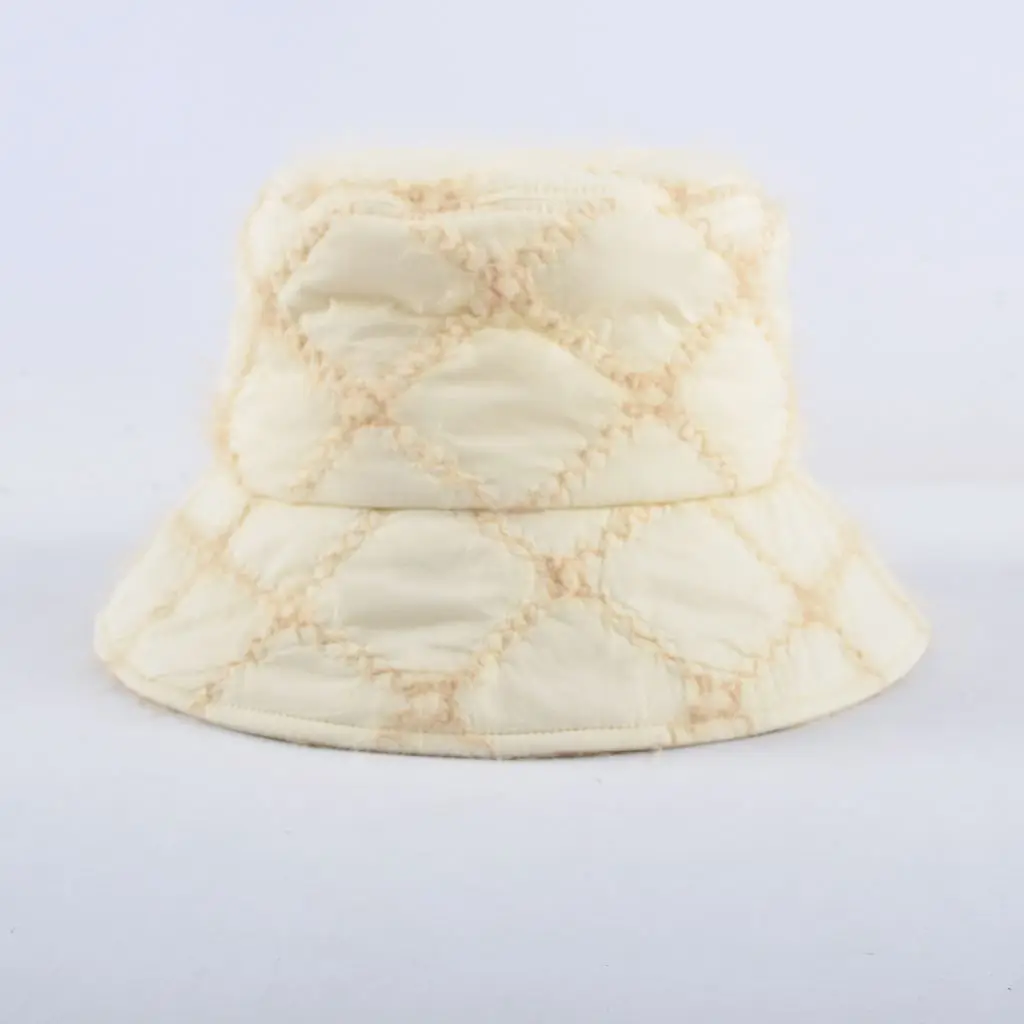 Wholesale Printed Fluffy Sun Casual Hat Fishermen Women Bucket Hats Yellow Bucket Caps