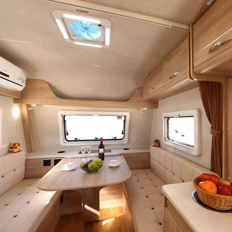 Famous tourism aluminum rv travel truck camper trailer for sale Made in China