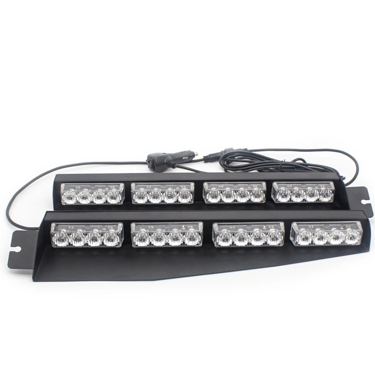 
32 LED strobe light 12V red blue amber white dash deck emergency vehicle warning strobe police light for car windshield chuck 