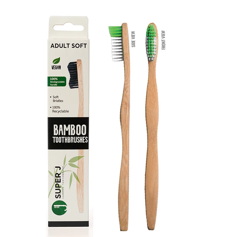 OEM Customized And Individual Packaged Biodegradable Natural Bamboo Toothbrush