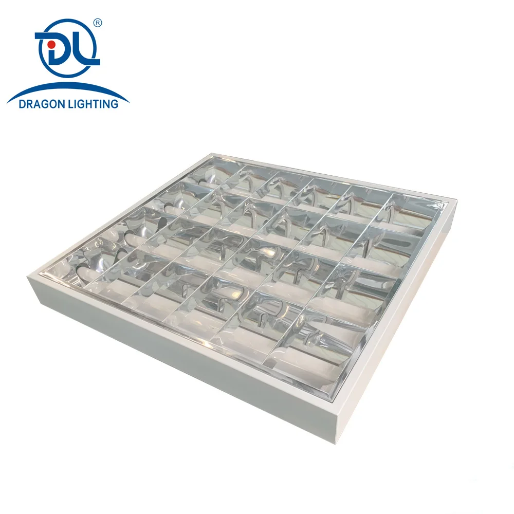 T8 Fluorescent Louver Office Fluorescent Office Lighting Grille Lights