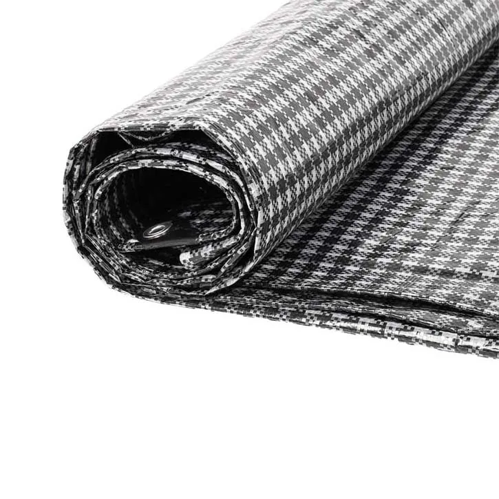 110 gsm Pe Tarpaulin Roll Covers Black White Gum Tarps