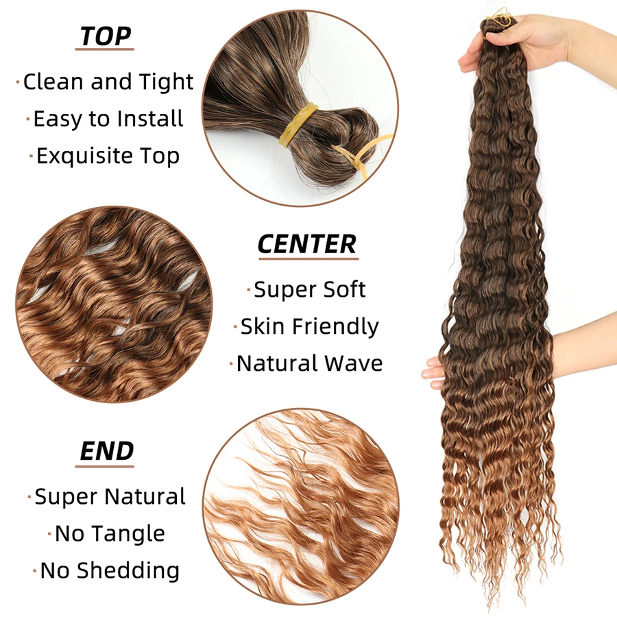 Wholesale Colorful 120g Bulk Braiding Hair Deep Wave Twist Crochet Hair for Braiding Hair Extensions Dreadlocks