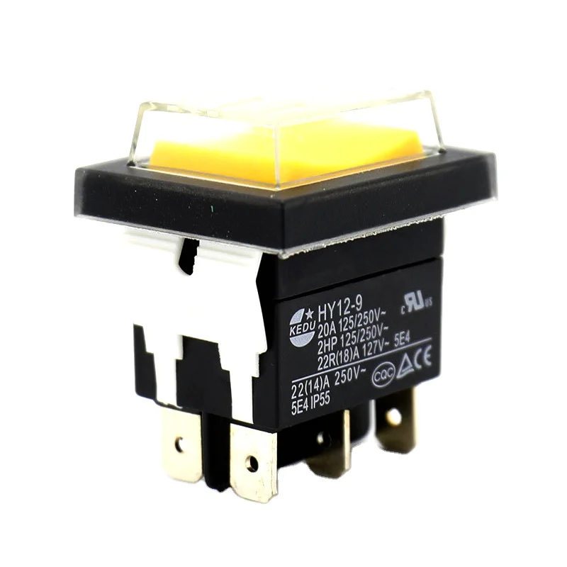 KEDU горячая распродажа высокое качество HY12-9 20A ON-6 pins, водонепроницаемый кулисный переключатель водонепроницаемый кнопочный переключатель