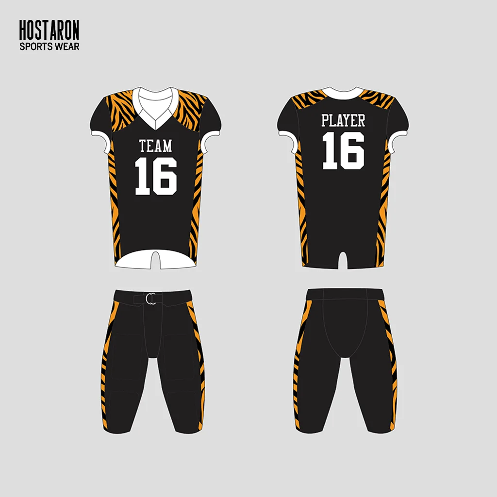 HOSTARON Custom Blank Package Deal Quarterback Training Flag 7 on 7 Sublimated Compression Set Jerseys 7v7 Football Uniform