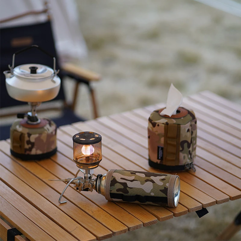 Outdoor Camping Fuel Canister Flat Gas Cylinder Tank Protector Gas Canister Cover