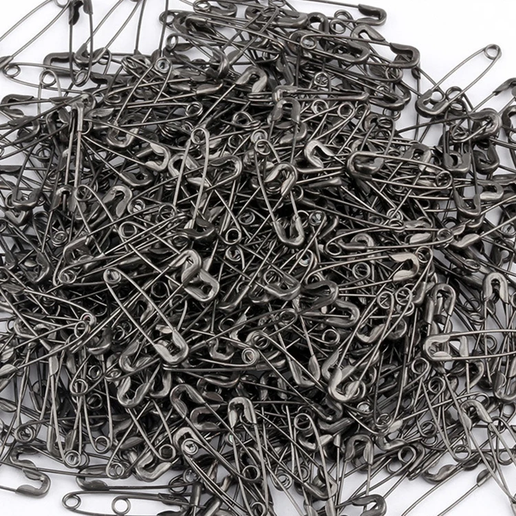 Custom standard alloy metal stainless steel safety pin colors can be customized in bulk gold silver steel safety pin