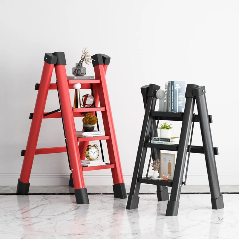 Household 3 4 5 6 foldable ladder steel ladder thickened and widened Three step ladder can be customized