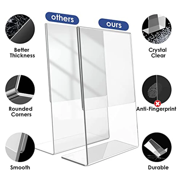 Clear table stand menu holder acrylic sign display table number wedding acrylic sign display holder