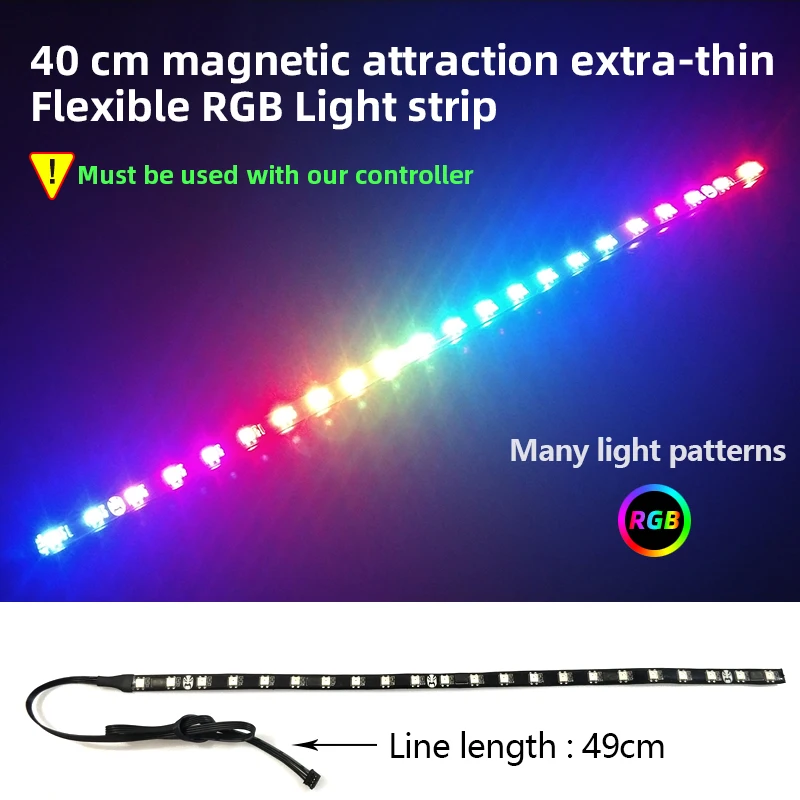 
Светодиодная лента COOLMOON RGB 40 см с контроллером 