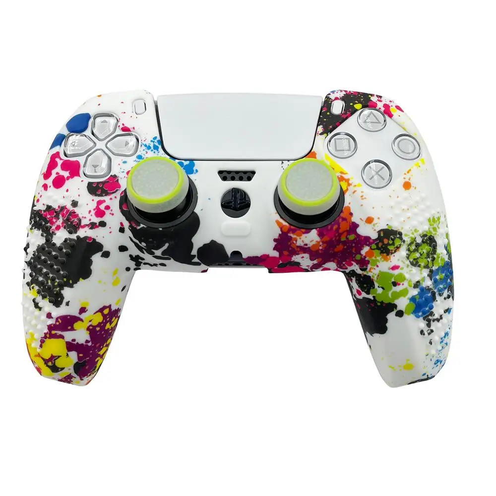Factory direct sales custom New Design Camouflage Color Silicone Protective Soft Case For Playstation 5 ps5 Controller