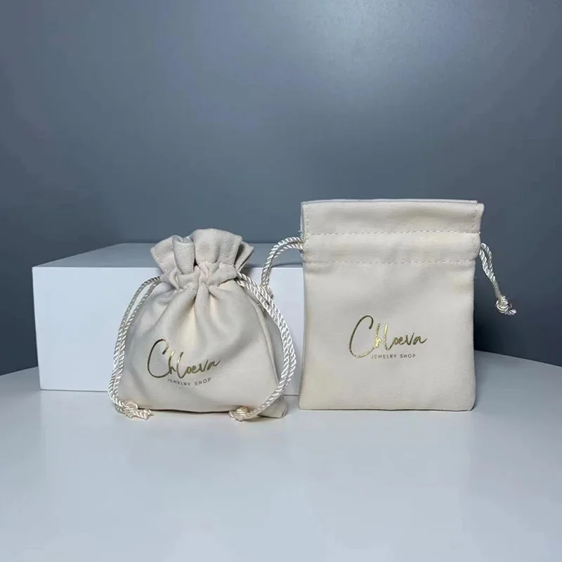 wholesale paper stickers cleaning cloth microfiber pouch jewelry drawstring packaging velvet bag