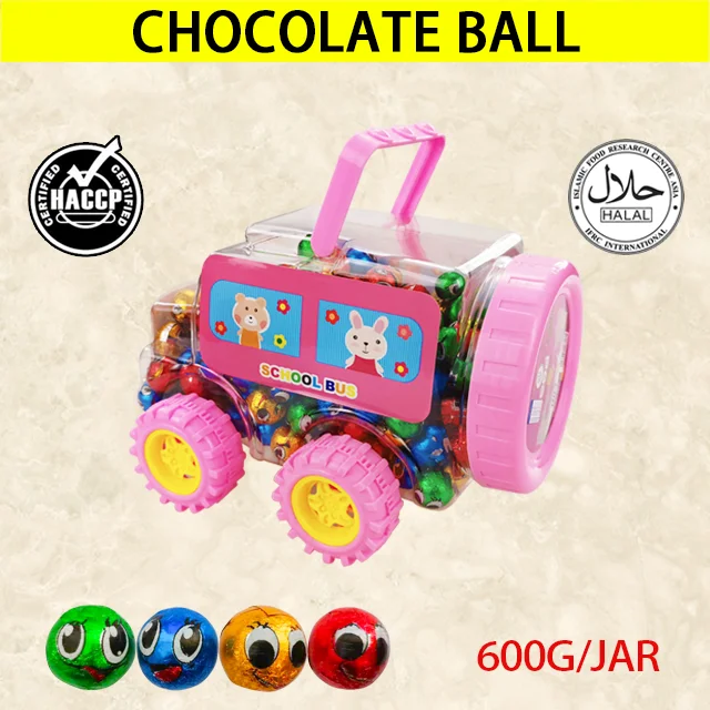 
Supply Colorful Packaging choco ball Shape Sweet Milk Chocolate Candy Halal Candies Low Price Wholesale 