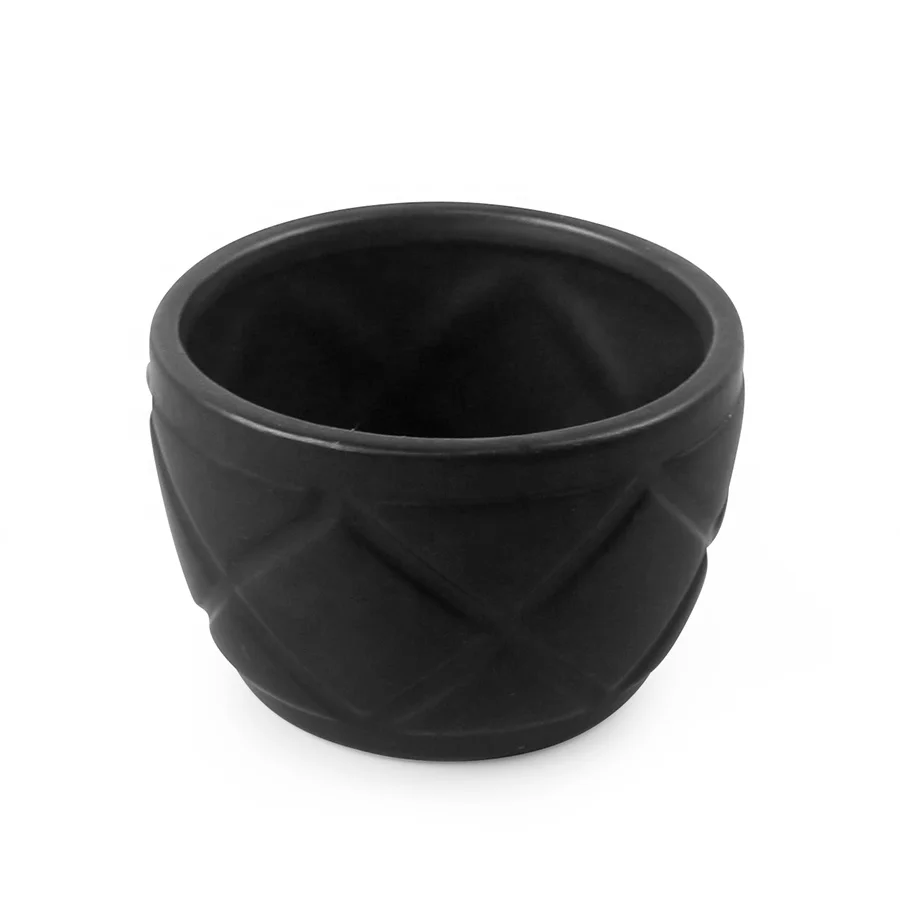 Modern  Black Ceramic Cactus Pot Small Flower Pot Stoneware Succulent Plant Pot for Garden Home Decor