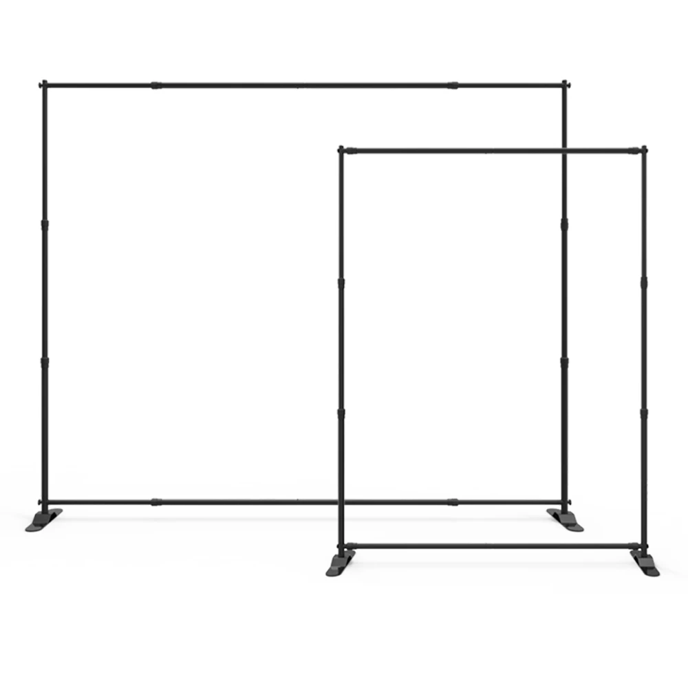 repeat adjustable telescopic backdrop banner heavy duty stand wall Portable aluminum exhibition tube fabric tension display