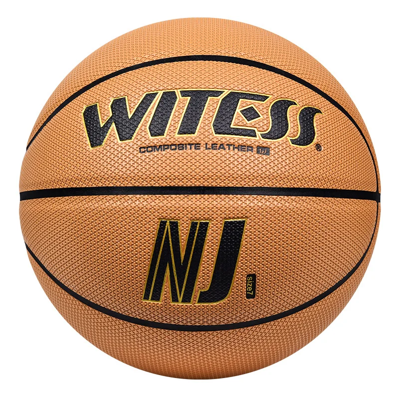 Outdoor Cement Floor Wear-Resistant Adult Competition Rice Grain Cross Pattern Wholesale Lettering Printing Basketball ball