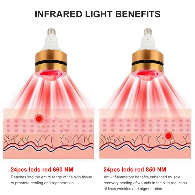 Fast Delivery Infrared Lamp Physical Therapy Heating 150w 48pcs led beads Cob Sauna Led Light