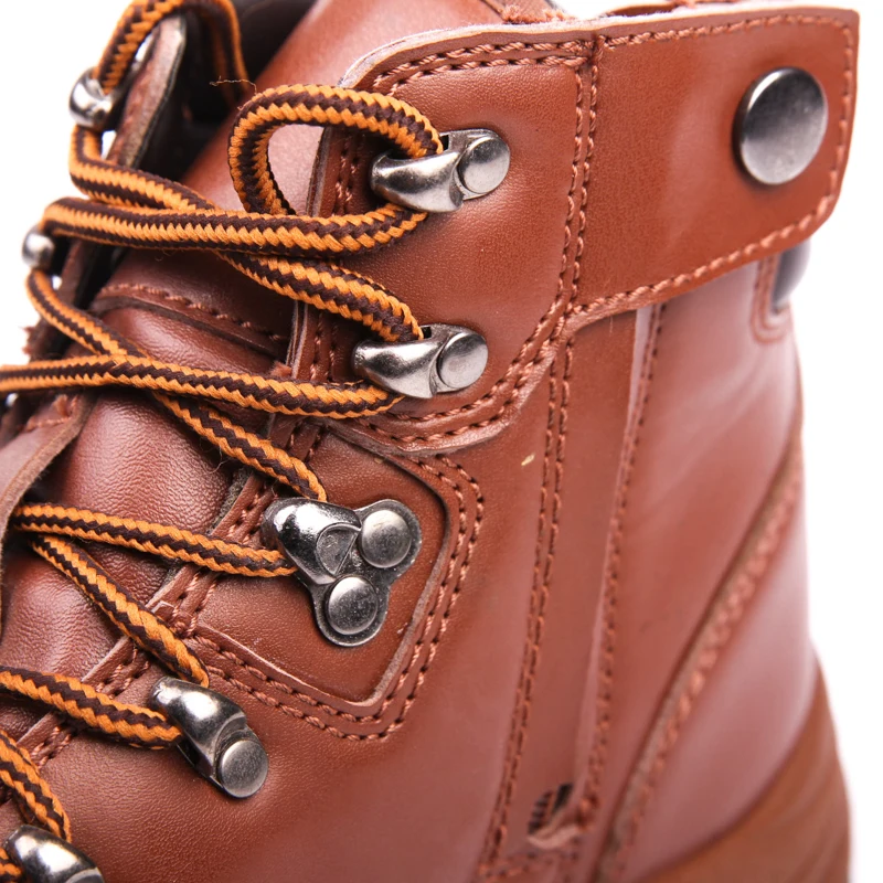 officers Anti Slip Work Shoes PU Outsole Leather Anti-Oil zipper Safety Boots For Petroleum