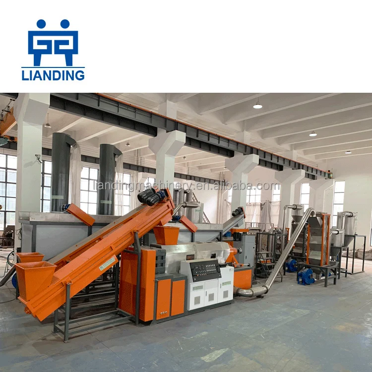 High Productivity  Squeeze Waste  PP PE Film Recycling Plastic Film Bottles  Machine