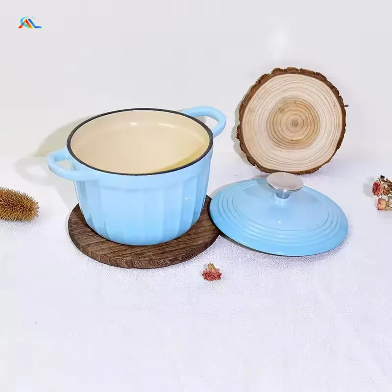 Bright Houseware 16cm Mini Casserole / Enamel Dutch Oven Pot / Wholesale Custom Cast Iron Kitchen Pot